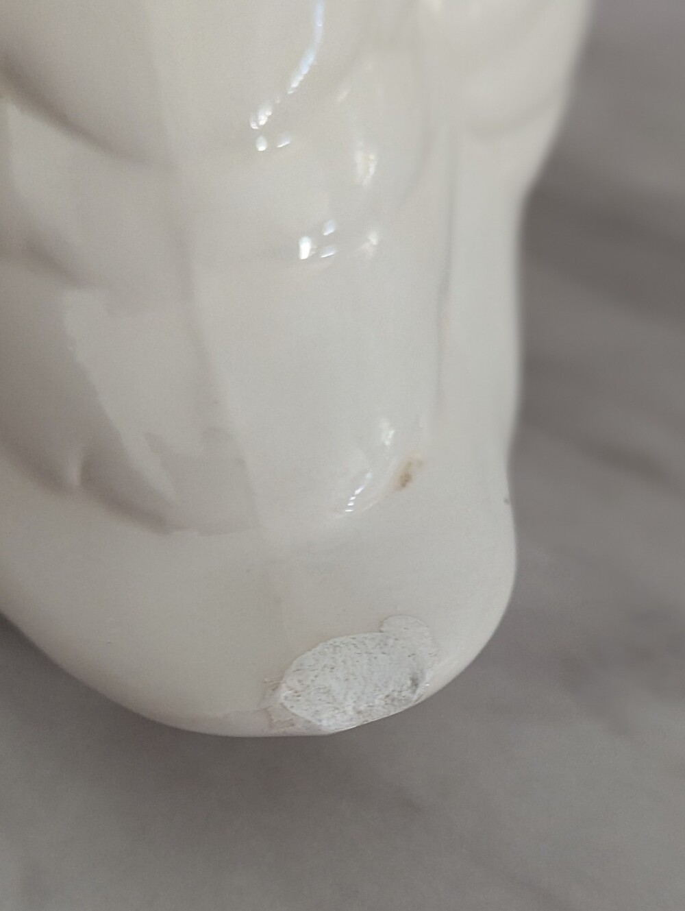 Vintage White Ceramic Duck Goose Figurine Farmhouse Cottagecore Shelf Decor - Picture 5 of 5